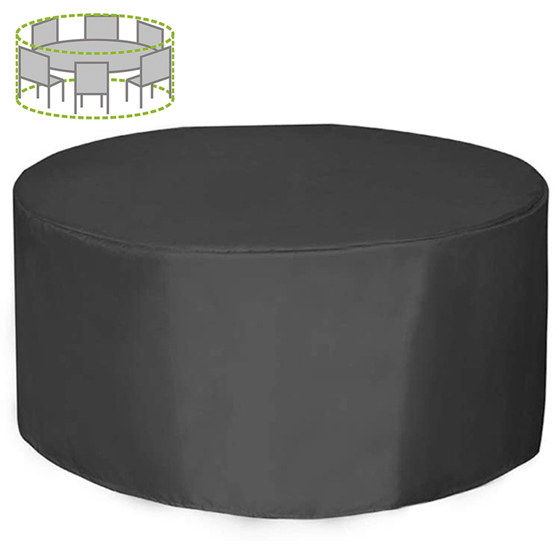 Outdoor Furniture Manufacturer - ผ้าคลุมเฟอร์นิเจอร์ทรงกลม 12 ขนาด 210D ผ้าคลุมเฟอร์นิเจอร์สำหรับลานบ้านแบบหนาพิเศษ กันน้ำ