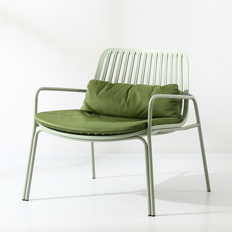 Outdoor Furniture Exhibition - เก้าอี้โซฟาสำหรับงานแสดงสินค้า เก้าอี้พักผ่อนกลางแจ้งกันน้ำสำหรับคนดังทางอินเทอร์เน็ต เหมาะสำหรับใช้ในบ้าน อพาร์ทเมนต์ขนาดเล็ก สไตล์โมเดิร์น เรียบง่าย