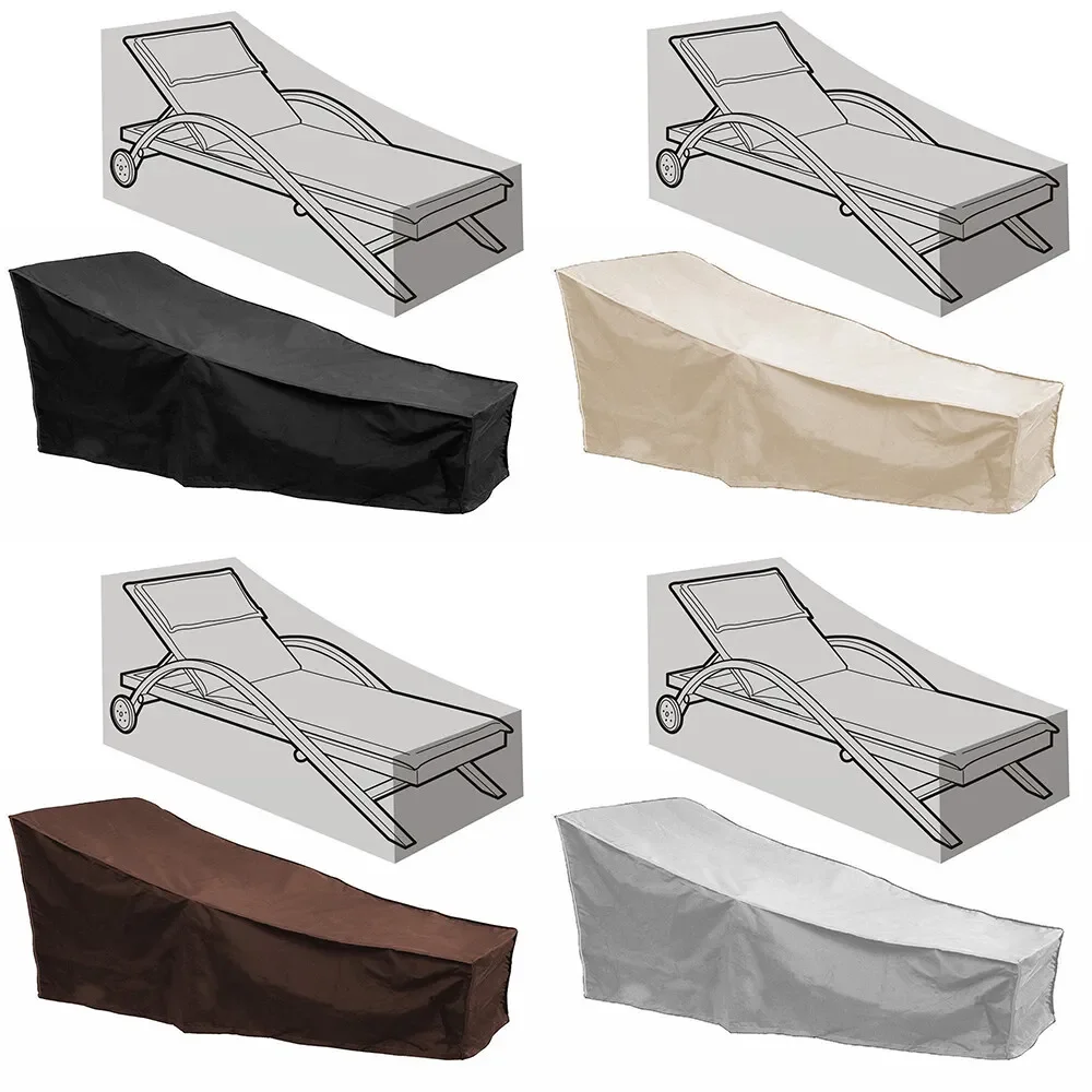 Outdoor Furniture Ideas - สําหรับหวายโซฟาชุดป้องกันตารางสวนกลางแจ้ง Chaise Lounge ป้องกันฝุ่นกันน้ําฝนหิมะเฟอร์นิเจอร์