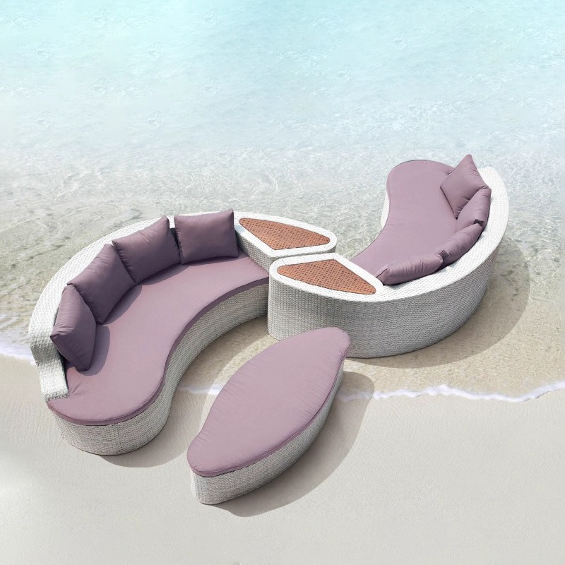 Outdoor Furniture Exhibition - โซฟาหวายทรงกลม โซฟาห้องจัดแสดงนิทรรศการ โซฟาหวายเทียมกลางแจ้ง โซฟาสนามหญ้า