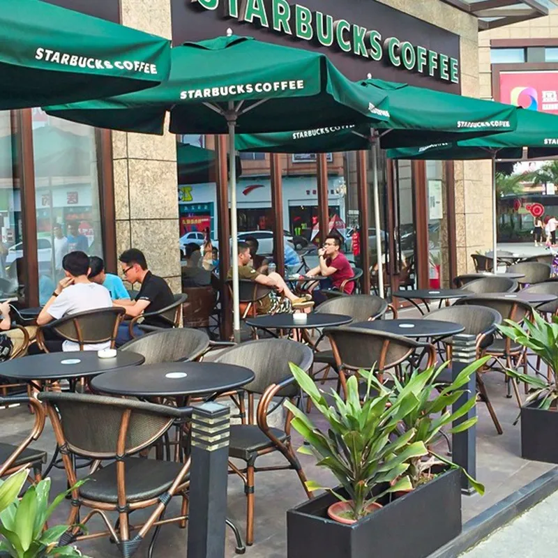 Outdoor Furniture Store - ชุดเฟอร์นิเจอร์ระเบียงกลางแจ้ง 3 ชิ้น เก้าอี้หวายตาข่ายและโต๊ะ สำหรับลานบ้าน ระเบียง