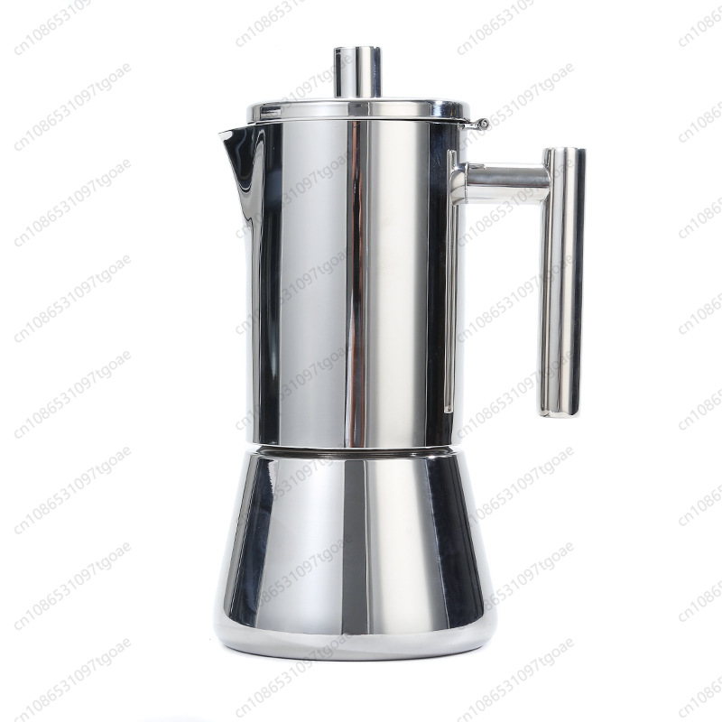 Outdoor Furniture Italian - หม้อกาแฟสเตนเลสสตีล 304 สำหรับใช้ในครัวเรือน เครื่องทำกาแฟเอสเปรสโซแบบใช้เตาแม่เหล็กไฟฟ้า สไตล์อิตาเลียน