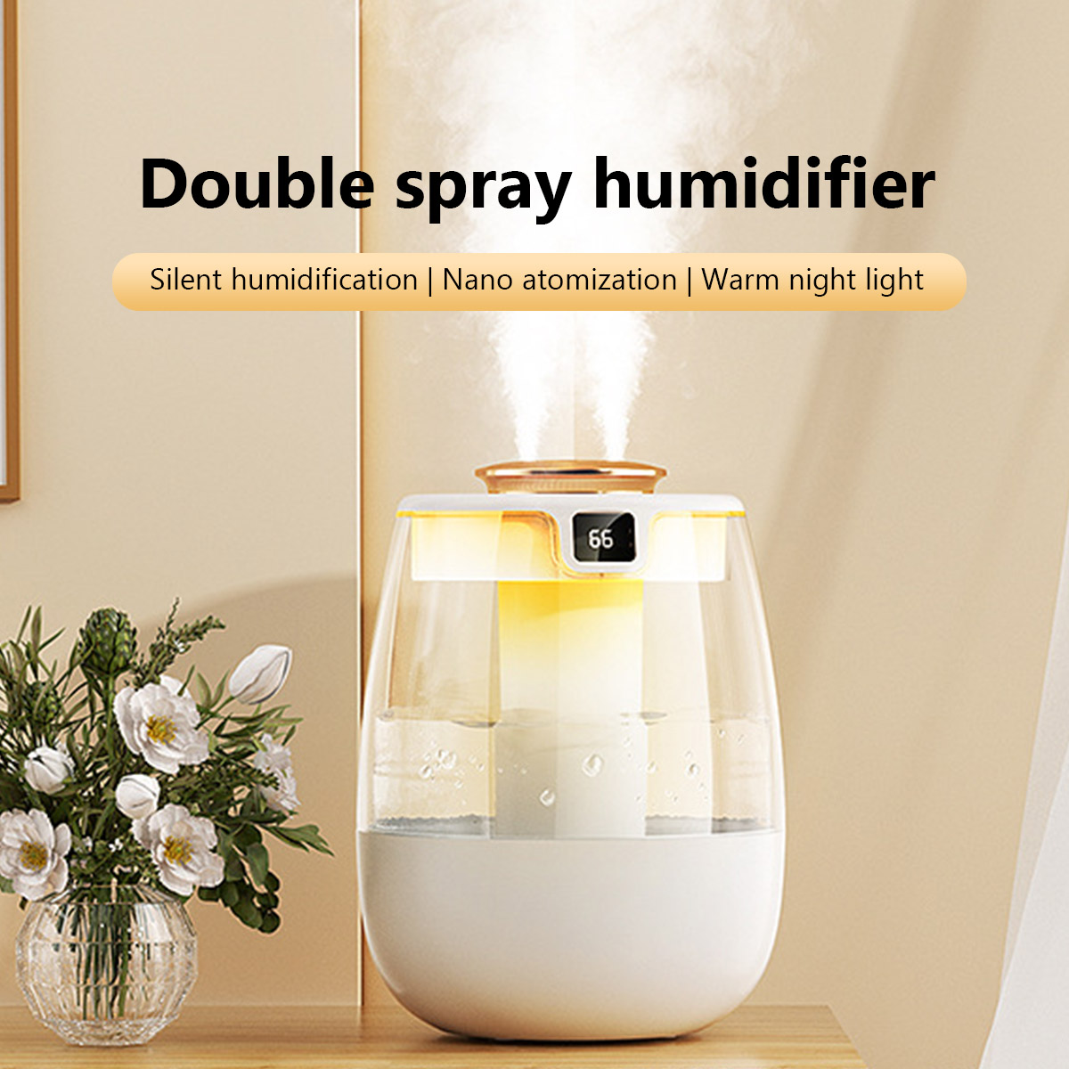 Outdoor Furniture Oil - 1.3L Air Humidifier สเปรย์คู่พอร์ต Cool Mist