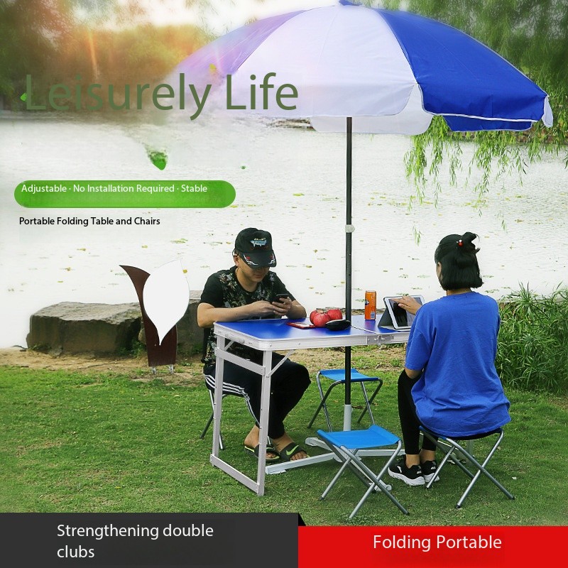 Outdoor Furniture Exhibition - โต๊ะพับกลางแจ้ง โต๊ะพับอลูมิเนียมอัลลอยด์ เก้าอี้พับ โต๊ะพกพาสำหรับตั้งแผงขายของ โต๊ะพับสำหรับงานแสดงสินค้า งานโปรโมทในอุตสาหกรรม