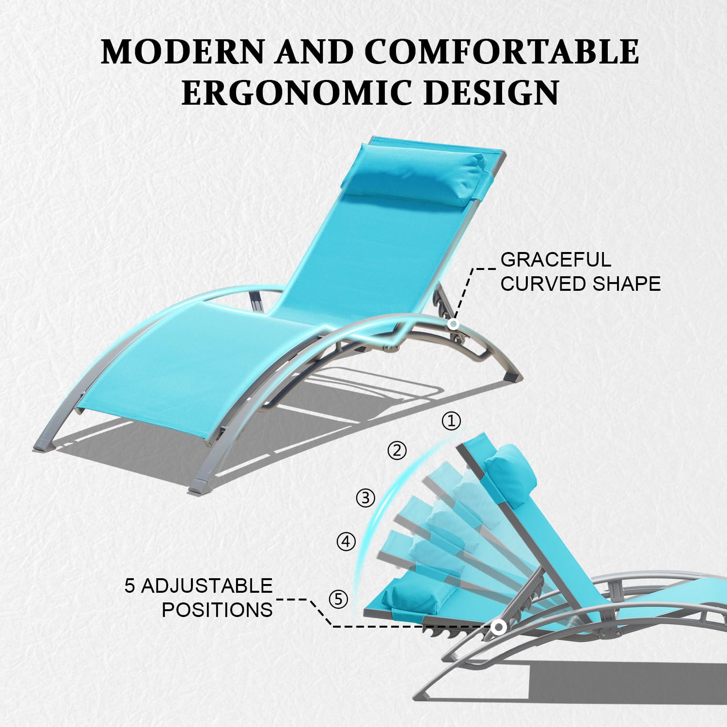 เก้าอี้อาบแดดอลูมิเนียมสำหรับก - Deck Chair Lounger บทวิจารณ์และราคา