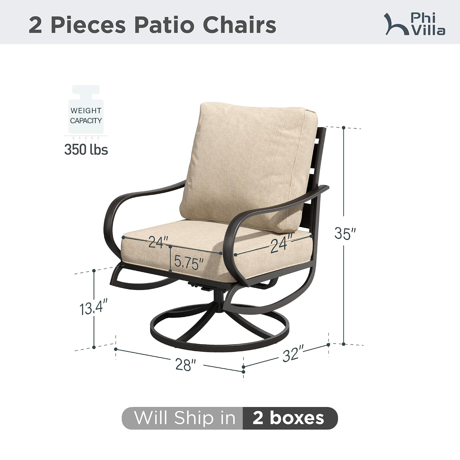 เก้าอี้สนามหมุนได้ 2 ตัว พร้อม - Deck Chair Lounger บทวิจารณ์และราคา