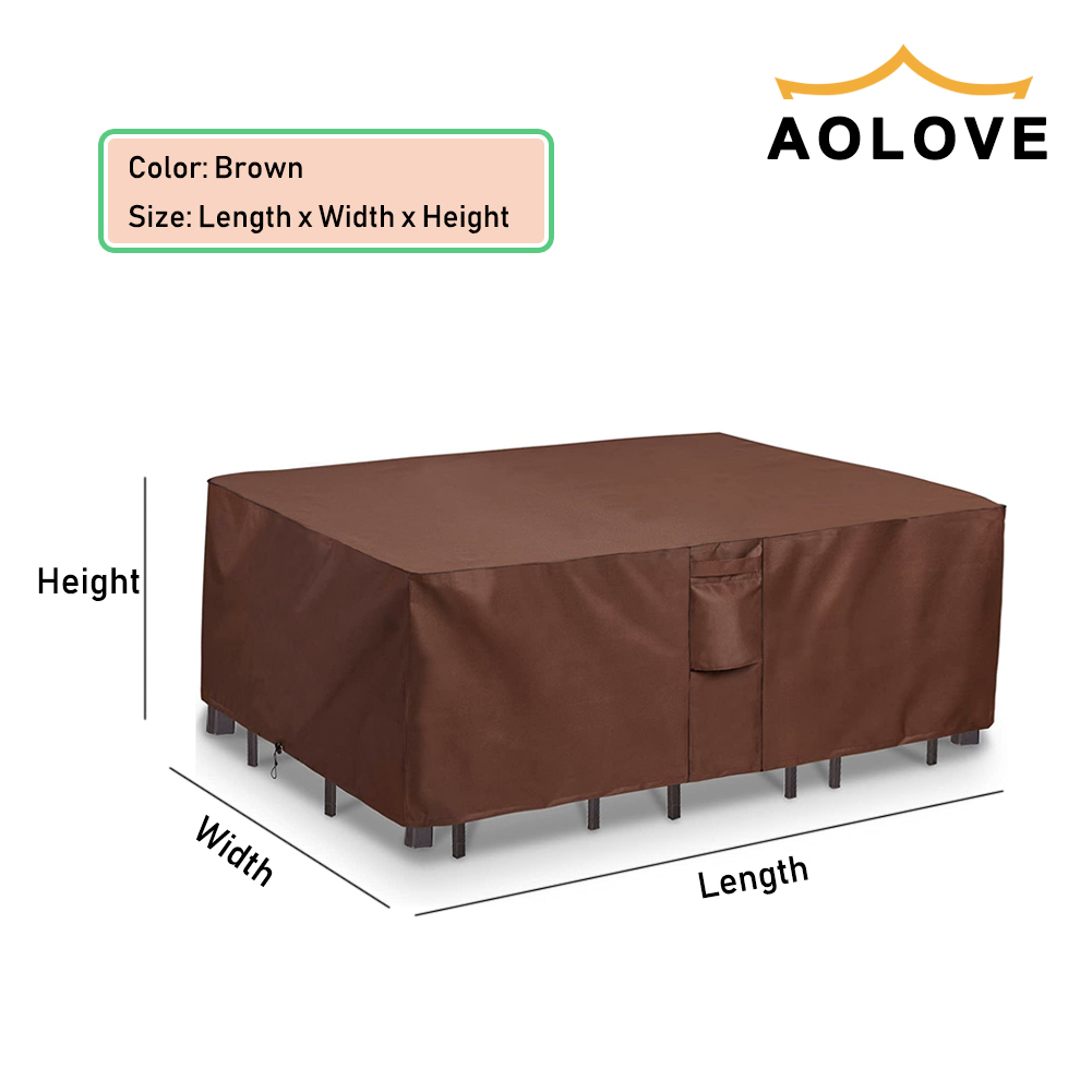 สีน้ําตาล 420D HEAVY DUTY กันน - Outdoor Furniture Manufacturer บทวิจารณ์และราคา