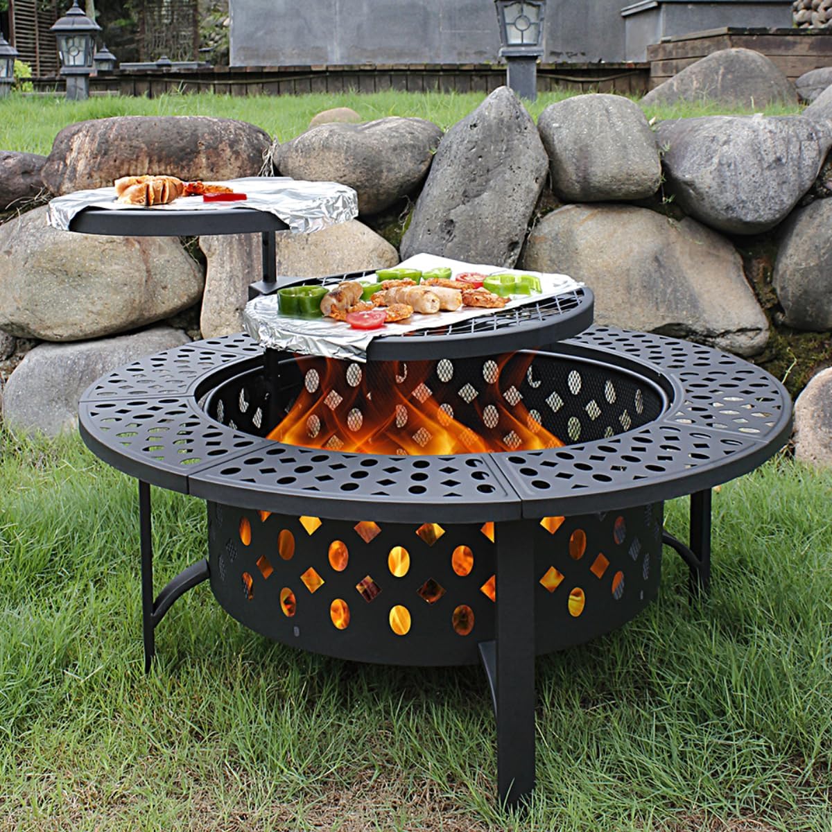 โต๊ะเตาผิงไม้ขนาดใหญ่พิเศษ พร้ - Outdoor Furniture Fire Pit บทวิจารณ์และราคา