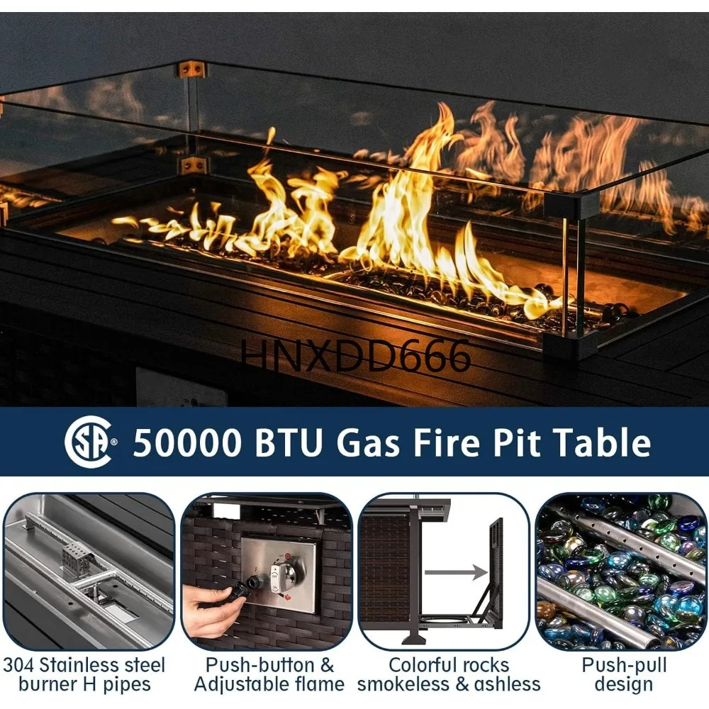 ชุดเฟอร์นิเจอร์ลานบ้านพร้อมโต๊ - Outdoor Furniture Fire Pit บทวิจารณ์และราคา