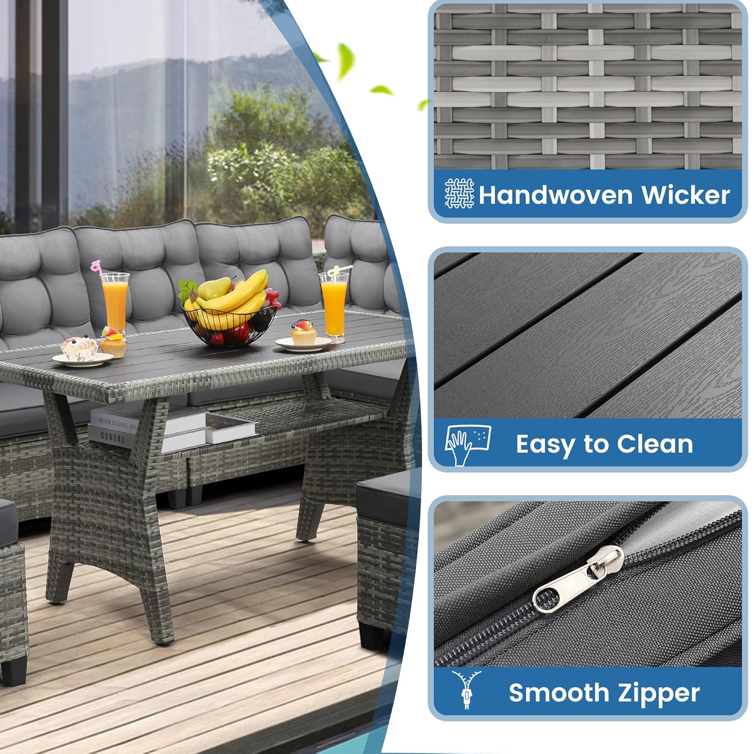 ชุดเฟอร์นิเจอร์ลานบ้าน 6 ชิ้น  - Outdoor Furniture Ideas บทวิจารณ์และราคา