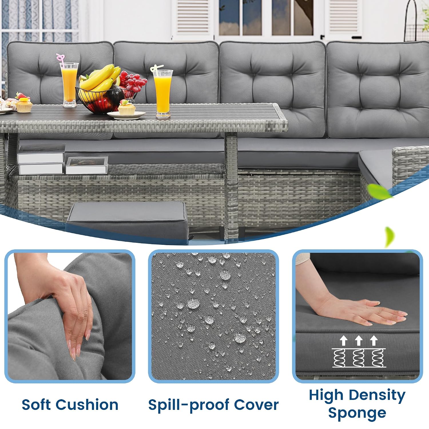 ชุดเฟอร์นิเจอร์ลานบ้าน 6 ชิ้น  - Outdoor Furniture Ideas บทวิจารณ์และราคา