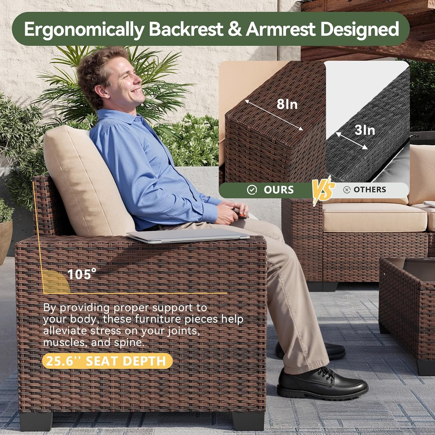 ชุดเฟอร์นิเจอร์ลานบ้าน 7 ชิ้น  - Outdoor Furniture With Fire Pit Table บทวิจารณ์และราคา