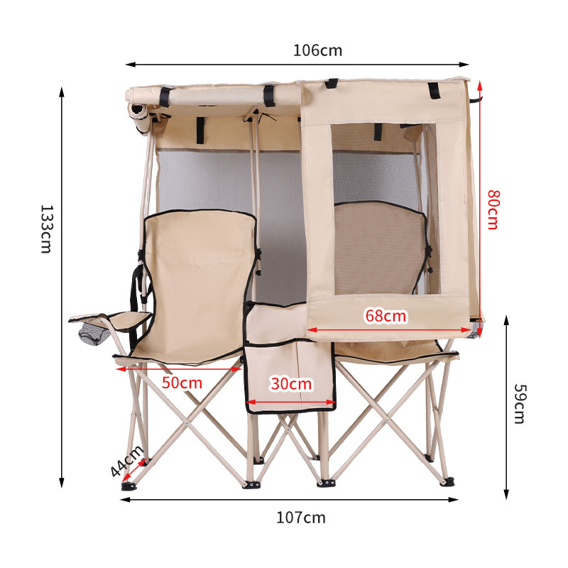 เก้าอี้พับได้แบบมีหลังคาผ้า Ox - Outdoor Furniture Plus บทวิจารณ์และราคา