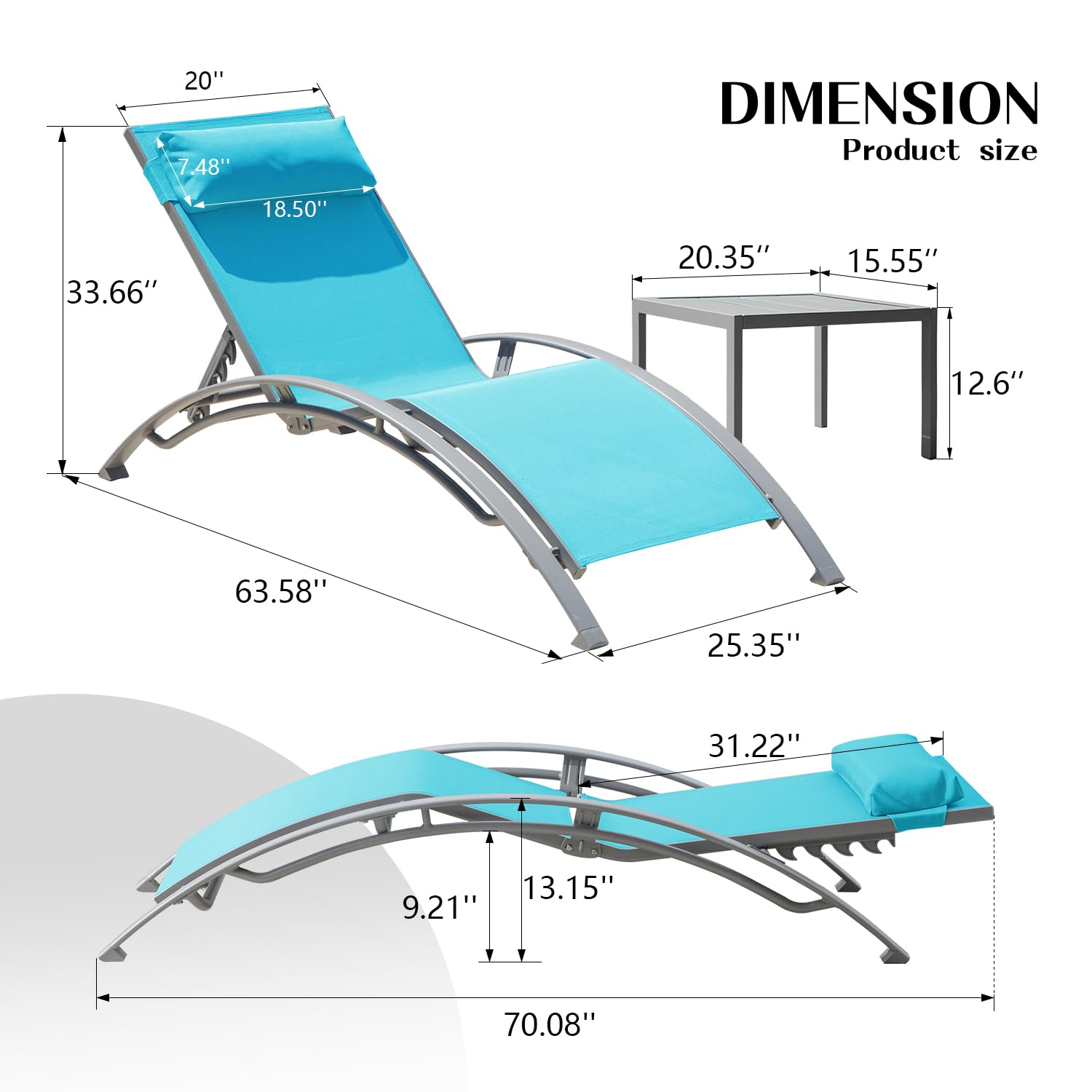 ชุดเก้าอี้พักผ่อนกลางแจ้งอลูมิ - Deck Chair Lounger บทวิจารณ์และราคา