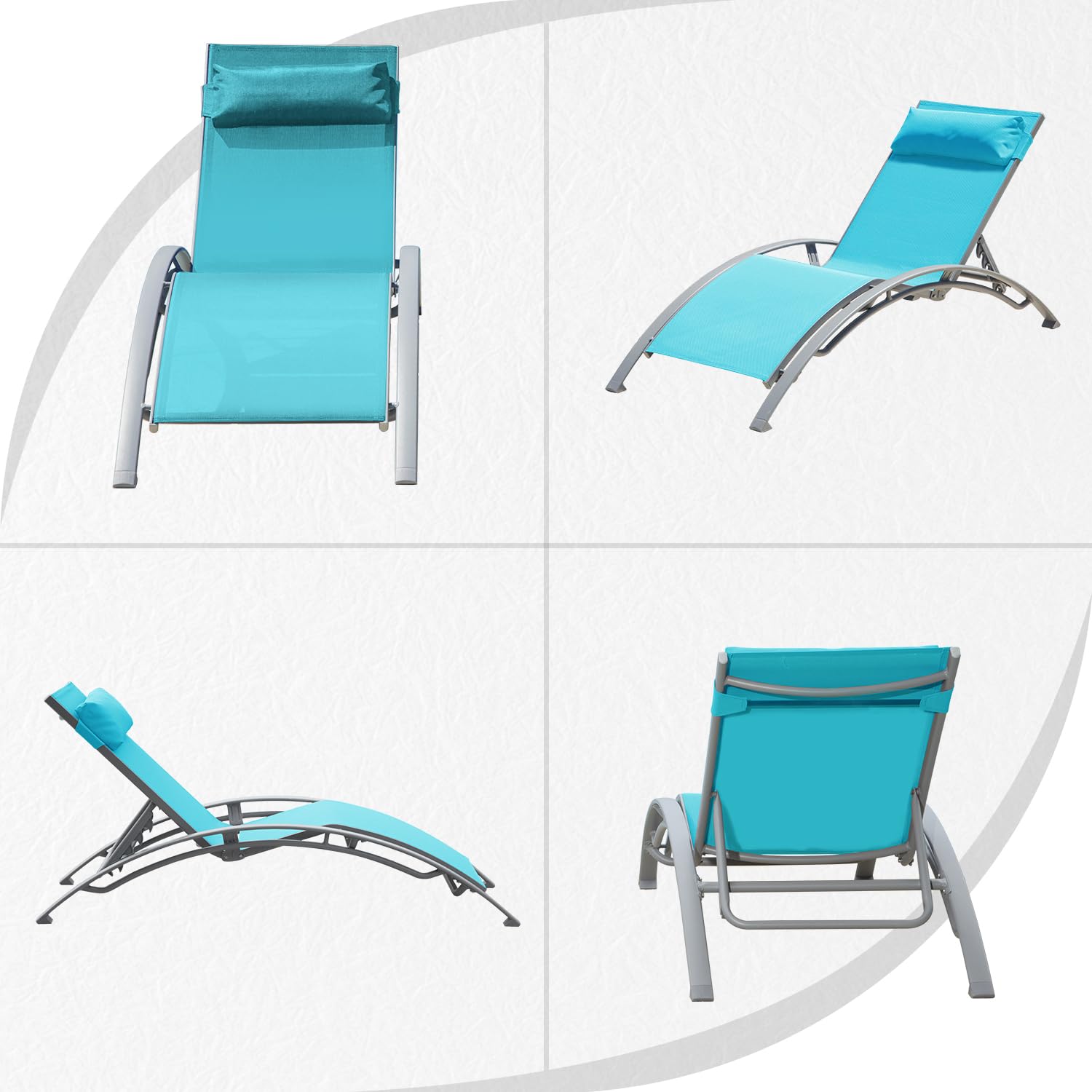 ชุดเก้าอี้พักผ่อนกลางแจ้งอลูมิ - Deck Chair Lounger บทวิจารณ์และราคา