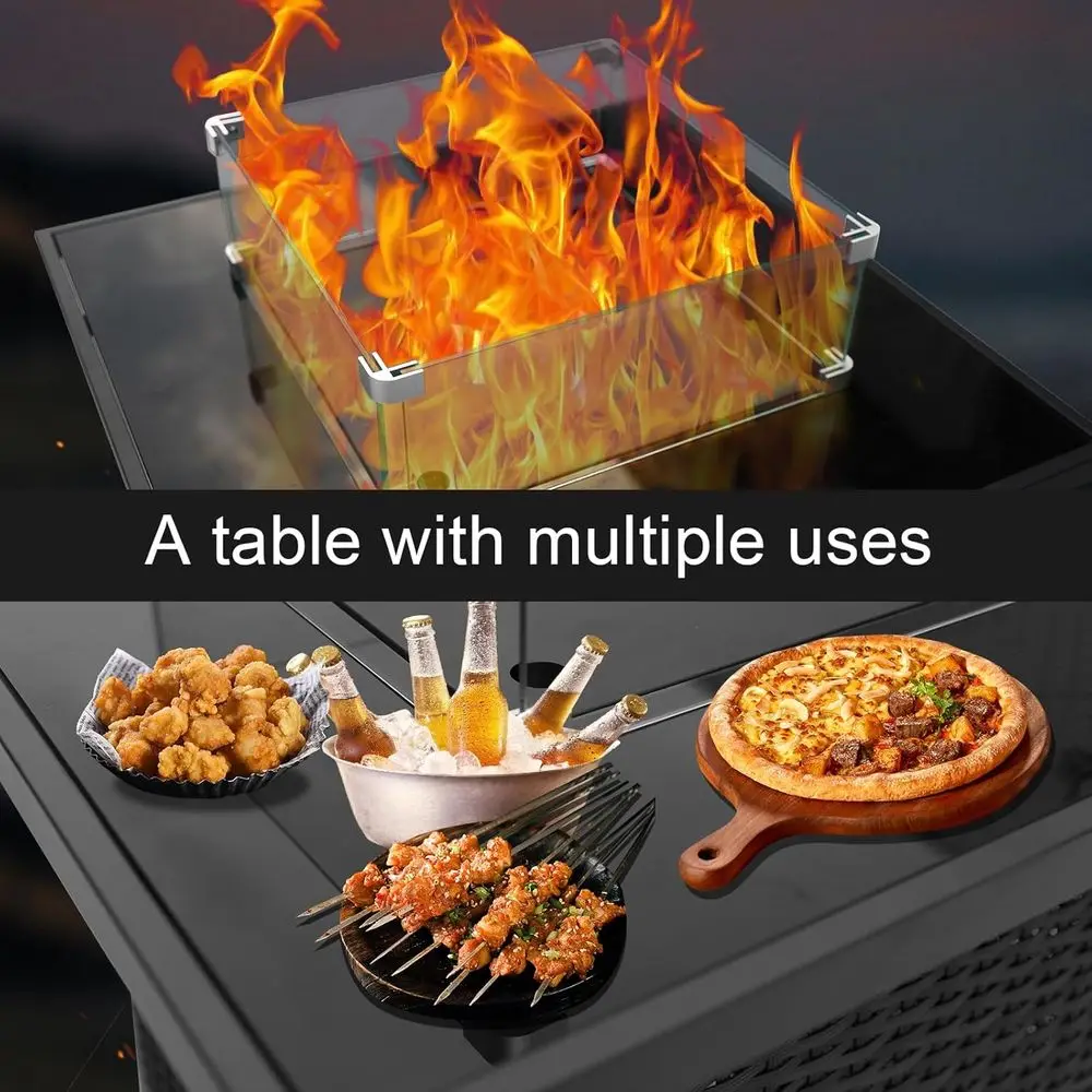 ชุดเฟอร์นิเจอร์หวายสำหรับลานกล - Outdoor Furniture Fire Pit บทวิจารณ์และราคา