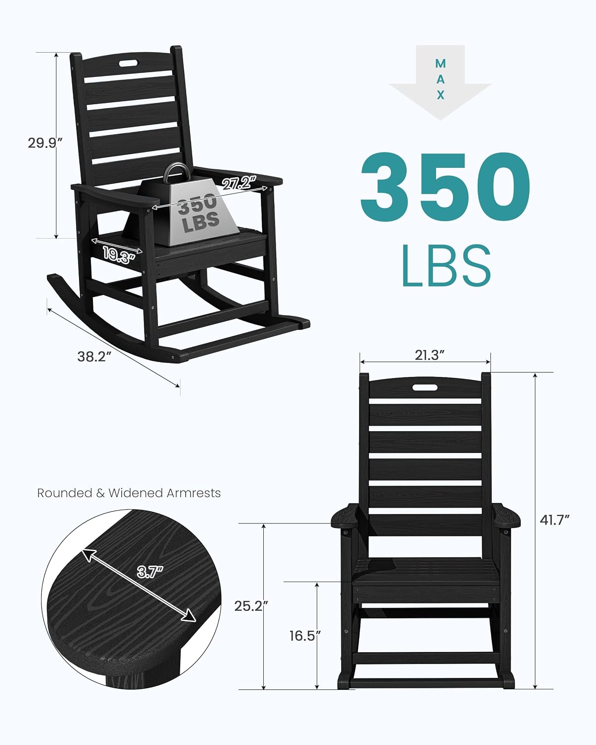 เก้าอี้โยกกลางแจ้งขนาดใหญ่พร้อ - Deck Chair Lounger บทวิจารณ์และราคา