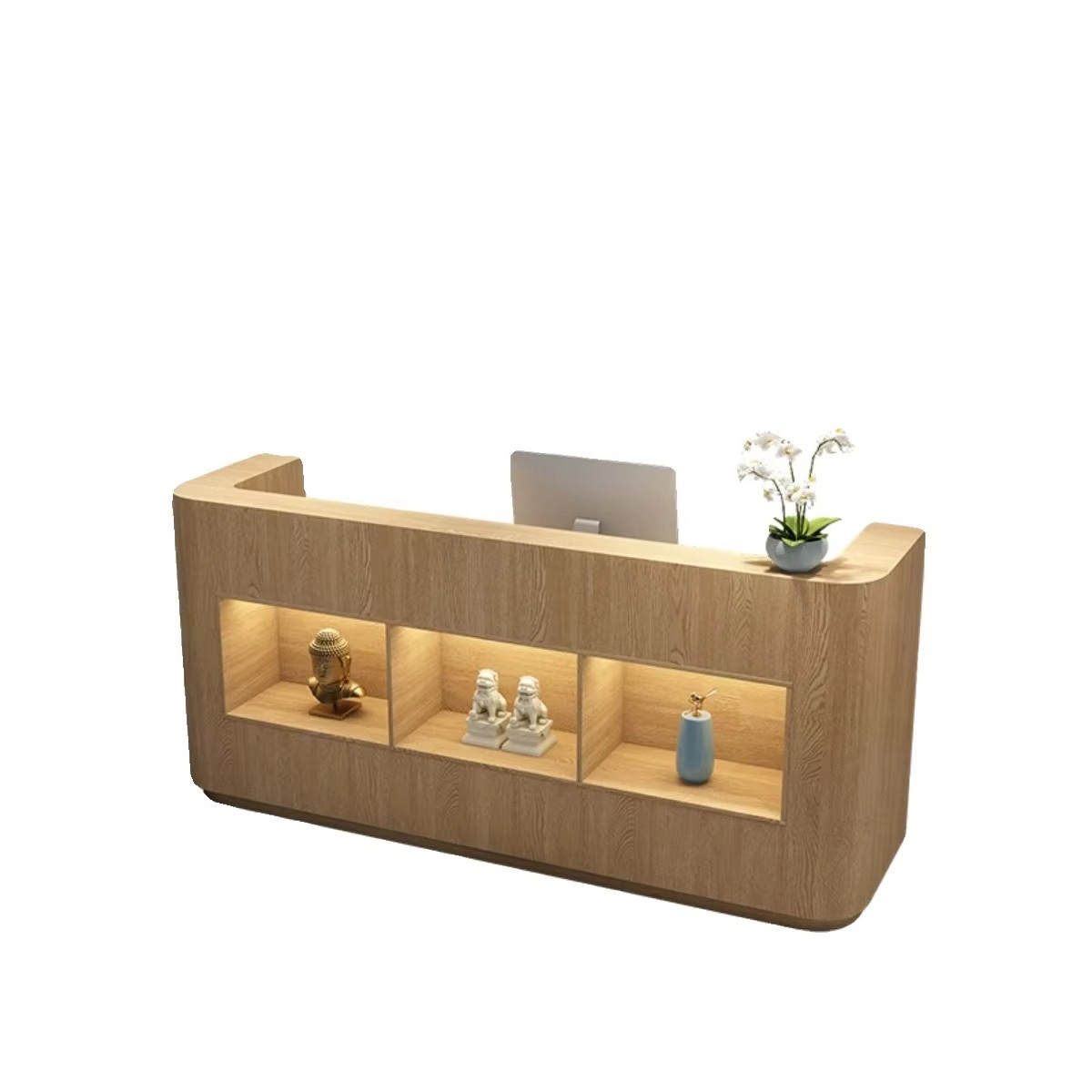 โต๊ะประชาสัมพันธ์ไม้เคลือบเงาท - Outdoor Furniture Store บทวิจารณ์และราคา