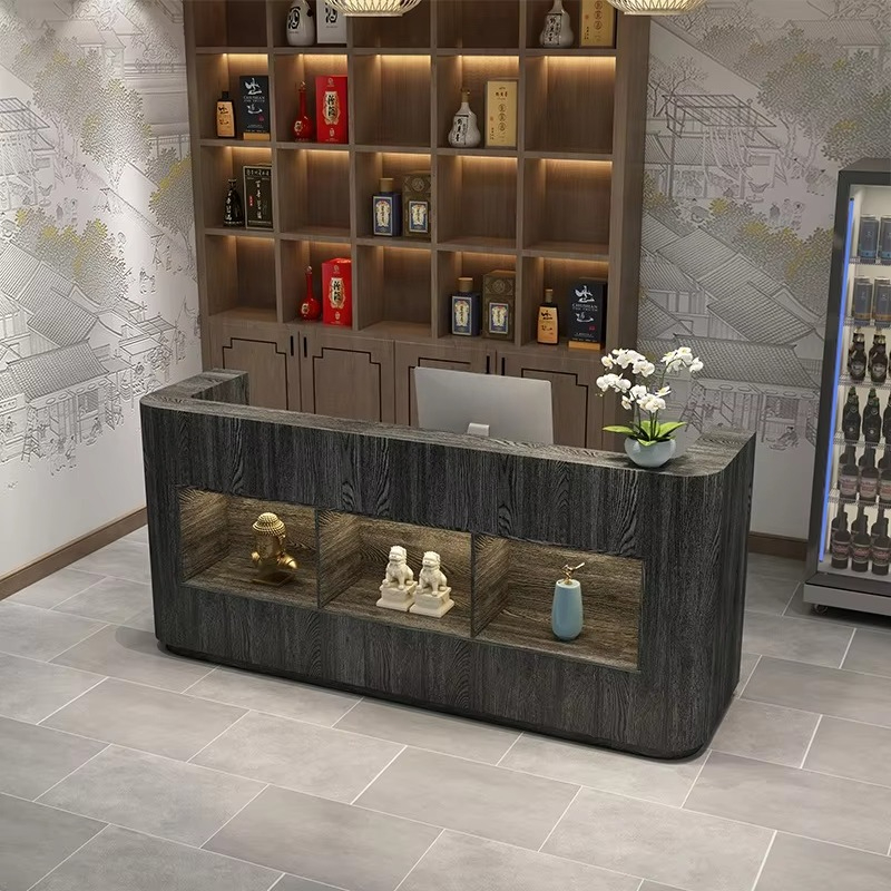 โต๊ะประชาสัมพันธ์ไม้เคลือบเงาท - Outdoor Furniture Store บทวิจารณ์และราคา
