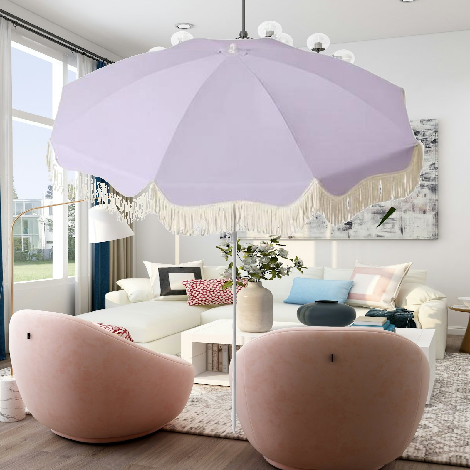 ร่มสนามกันแดด UPF50+ พร้อมเสาเ - Outdoor Furniture Plus บทวิจารณ์และราคา