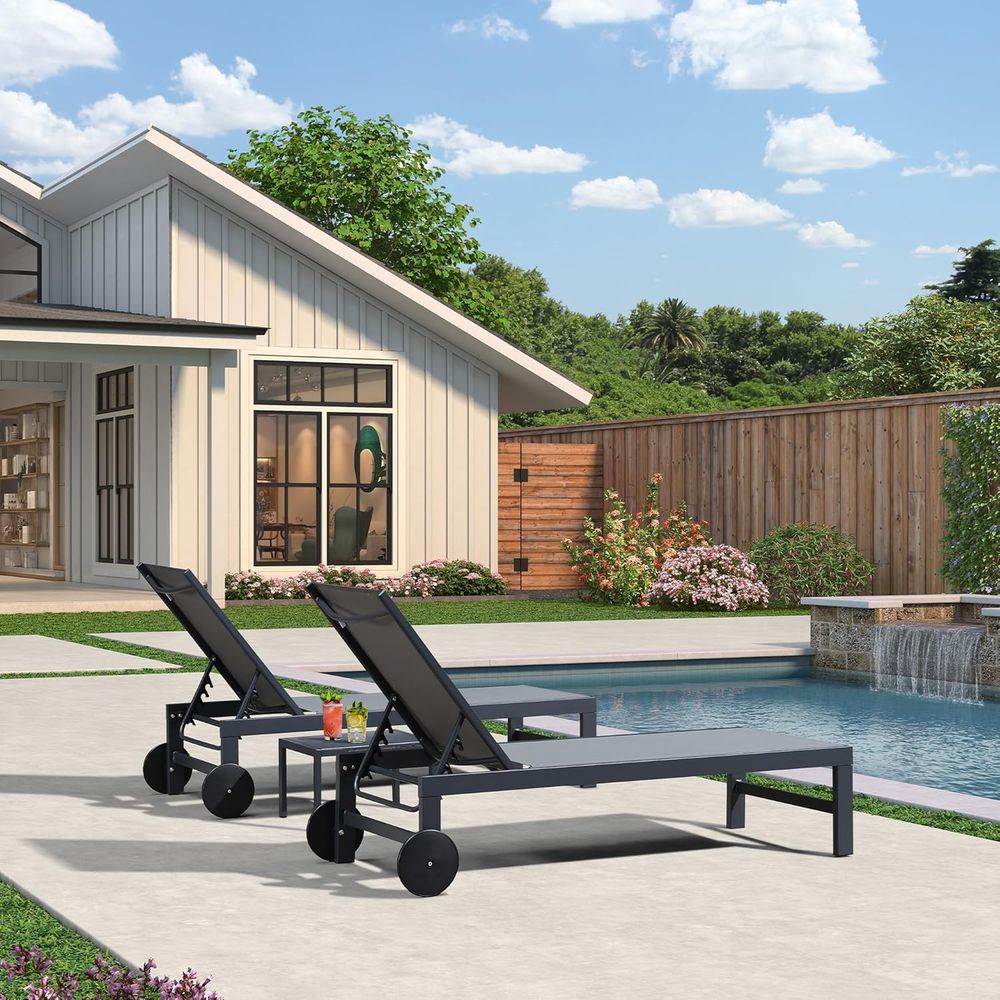 ชุดเก้าอี้พักผ่อนริมสระน้ำพร้อ - Deck Chair Lounger บทวิจารณ์และราคา