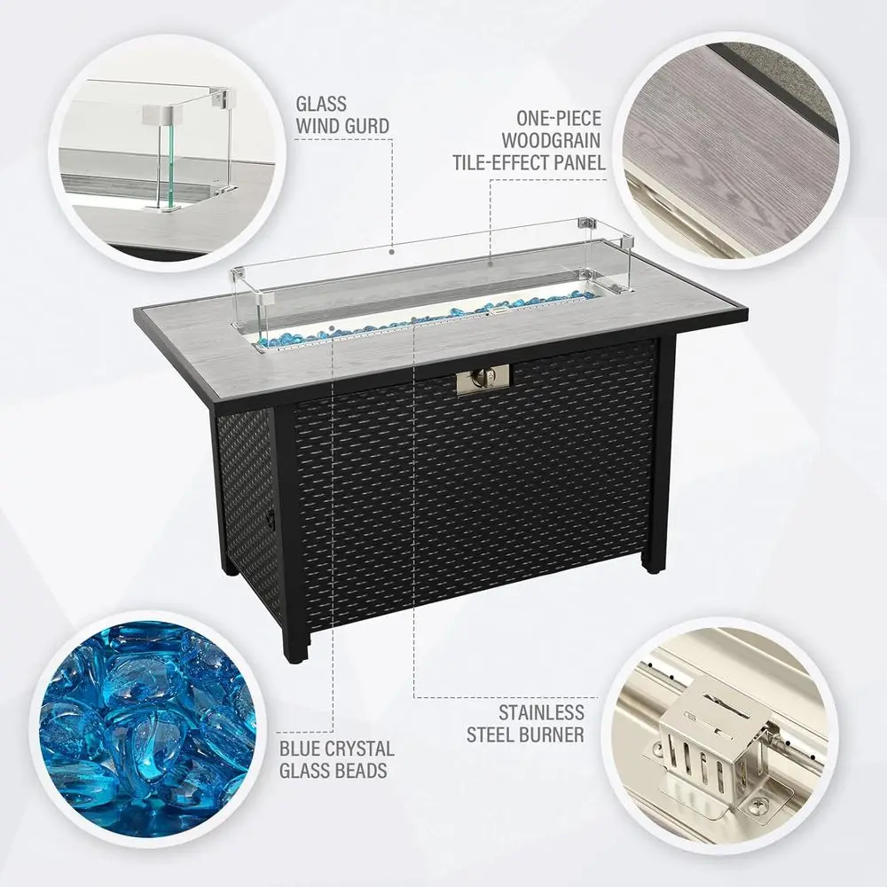 ชุดเฟอร์นิเจอร์ลานกลางแจ้ง 45  - Outdoor Furniture With Fire Pit Table บทวิจารณ์และราคา