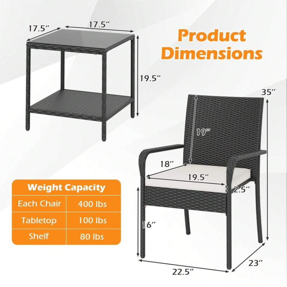 ชุดเฟอร์นิเจอร์ลานบ้าน 3 ชิ้น  - Outdoor Furniture Plus บทวิจารณ์และราคา