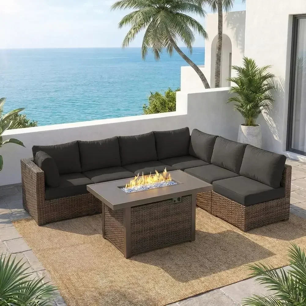 ชุดเฟอร์นิเจอร์ลานกลางแจ้ง 7 ช - Outdoor Furniture Fire Pit บทวิจารณ์และราคา