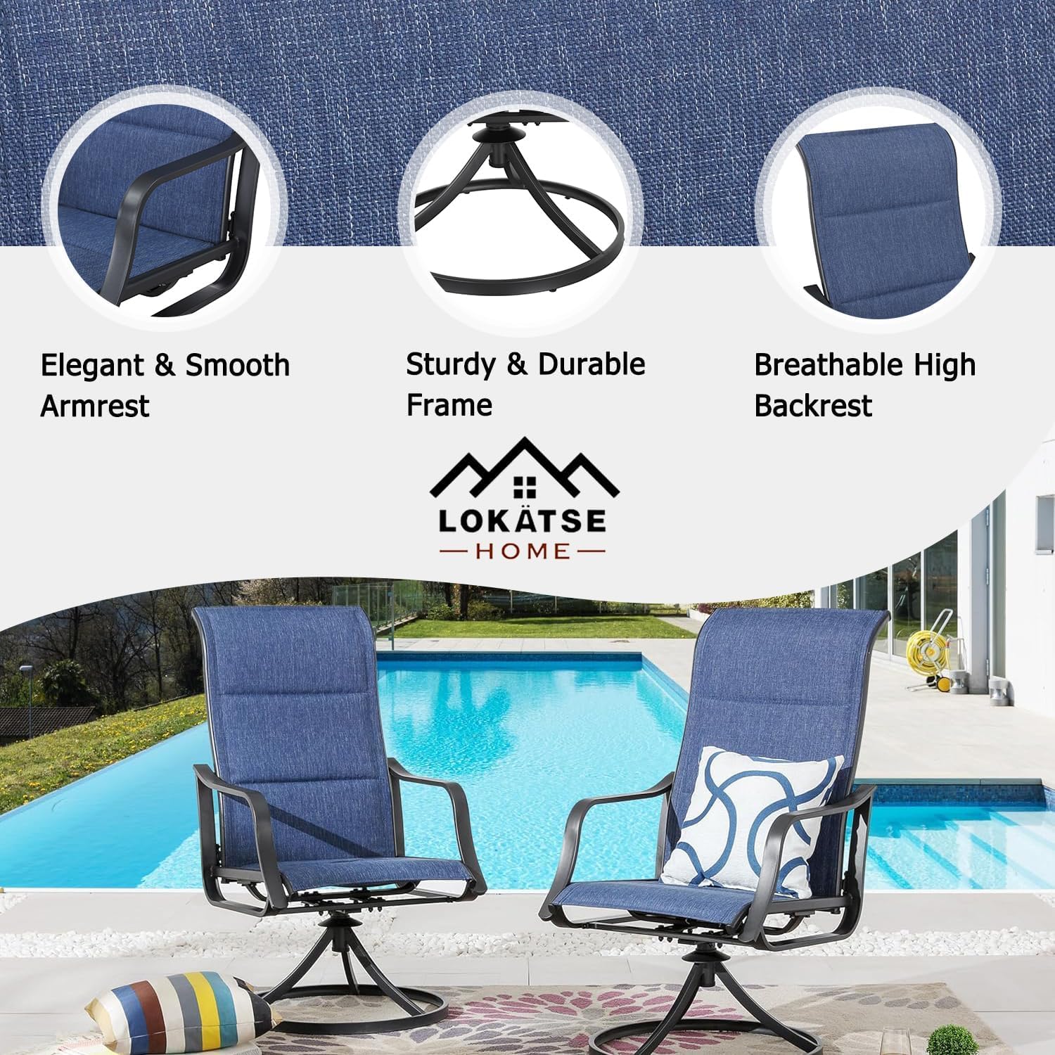 ชุดเก้าอี้รับประทานอาหารแบบหมุ - Deck Chair Lounger บทวิจารณ์และราคา