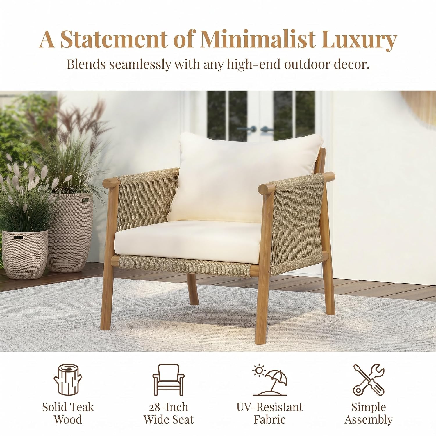 เก้าอี้ไม้เนื้อแข็งสำหรับใช้งา - Deck Chair Lounger บทวิจารณ์และราคา