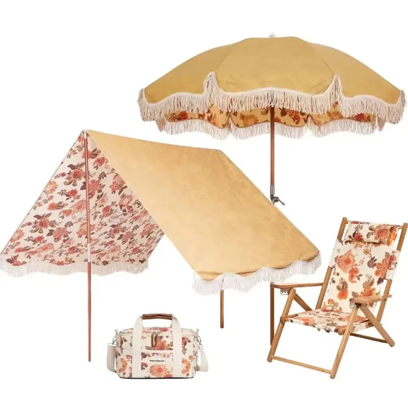 ร่มชายหาดผ้าแคนวาสคอตตอนสั่งทำ - Outdoor Furniture Plus บทวิจารณ์และราคา