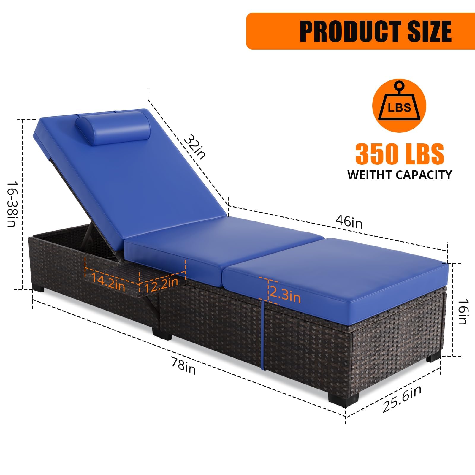 เก้าอี้อาบแดดกลางแจ้งแบบชุด 2  - Deck Chair Lounger บทวิจารณ์และราคา